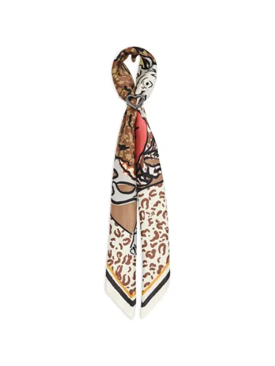 Bimba Y Lola Heart-print Ring And Scarf (set Of Two) In Multi