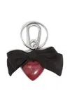 Bimba Y Lola Heart-shaped Bow-detail Keyring In Metallic