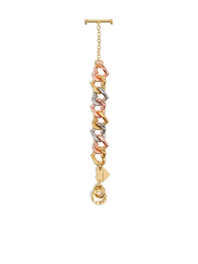 Bimba Y Lola Heart-shaped Chain Bracelet In Gold