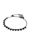 Bimba Y Lola Heart-shaped Crystals Bracelet In Black