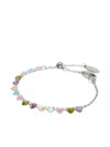 Bimba Y Lola Heart-shaped Crystals Bracelet In Metallic