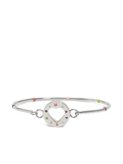 Bimba Y Lola Heart-shaped Disc Bracelet In Metallic