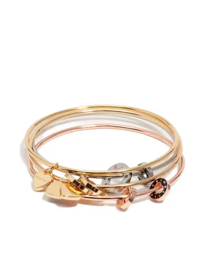 Bimba Y Lola Heart-shaped Logo Bracelet In Gold