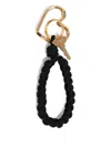 Bimba Y Lola Heart-shaped Rope Keyring In Brown