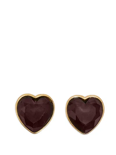 Bimba Y Lola Heart Stud Earrings In Gold