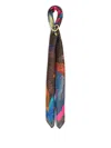 Bimba Y Lola Heart Tropical Print Keyring In Multi