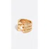 Bimba Y Lola Hearts Ring In Gold