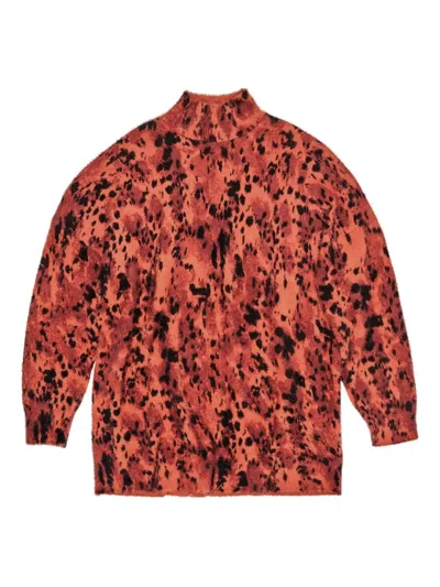 Bimba Y Lola High-neck Patterned Top In Orange
