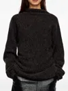 Bimba Y Lola Mohair High Neck Sweater In Black