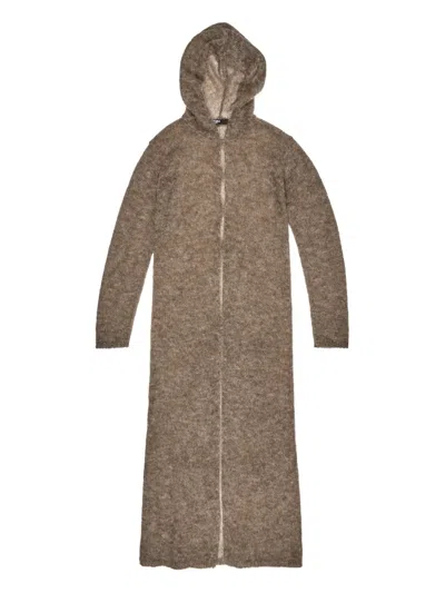 Bimba Y Lola Hooded Cardigan In Brown