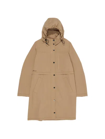 Bimba Y Lola Hooded Coat In Brown