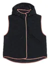 Bimba Y Lola Hooded Quilted Gilet In Black