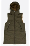 Bimba Y Lola Hooded Reversible Vest In Brown