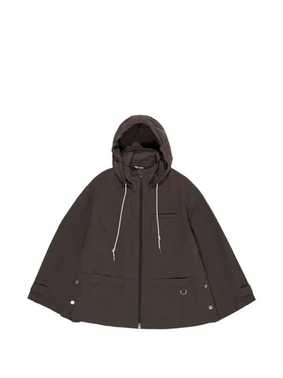 Bimba Y Lola Hooded Zip Jacket In Brown