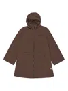 Bimba Y Lola Hooded Zip-up Coat In Brown