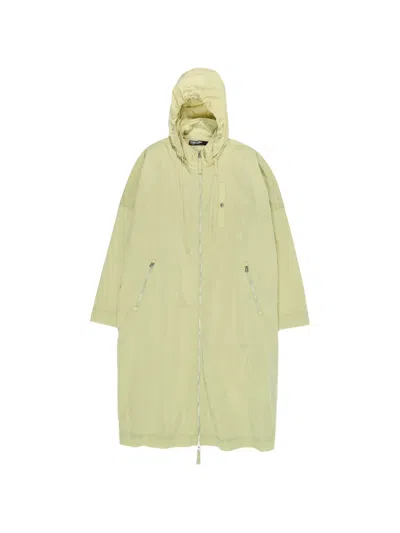 Bimba Y Lola Hooded Zipped Coat In Green