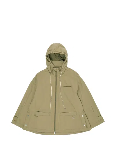 Bimba Y Lola Hooded Zipped Jacket In Green