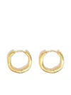 Bimba Y Lola Logo-engraved Hoop Earrings In Gold