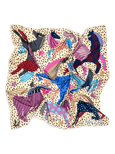 Bimba Y Lola Horse-print Scarf In Multi