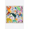 Bimba Y Lola Horse Scarf With Mini Prints In Multi