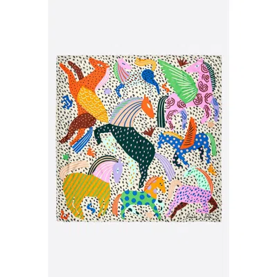 BIMBA Y LOLA BIMBA Y LOLA HORSE SCARF WITH MINI PRINTS