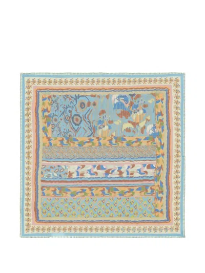 Bimba Y Lola Ikat Floral Striped Scarf In Pattern