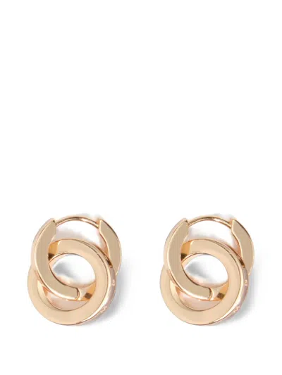 Bimba Y Lola Interlocking Logo Hoop Earrings In Gold