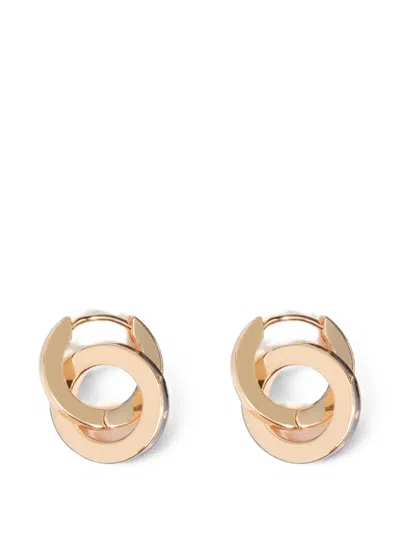 Bimba Y Lola Interlocking Logo-engraved Earrings In Gold