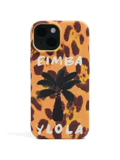 Bimba Y Lola Iphone 15 Animal-print Phone Case In Brown