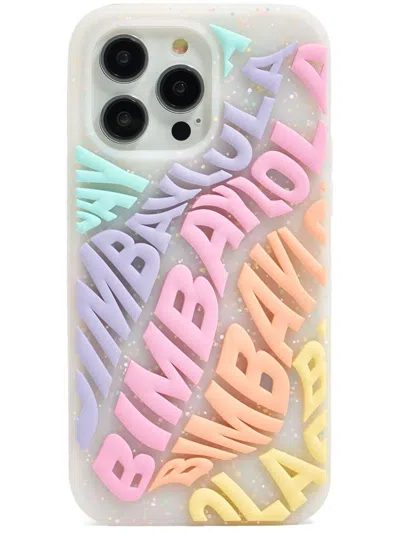 Bimba Y Lola Iphone 15 Pro Max Logo-embossed Case In Weiss