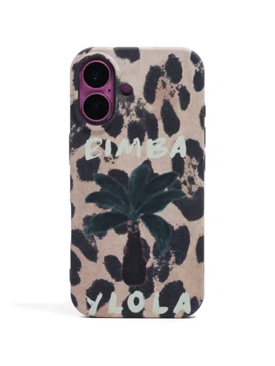 Bimba Y Lola Iphone 16 Animal-print Phone Case In Brown