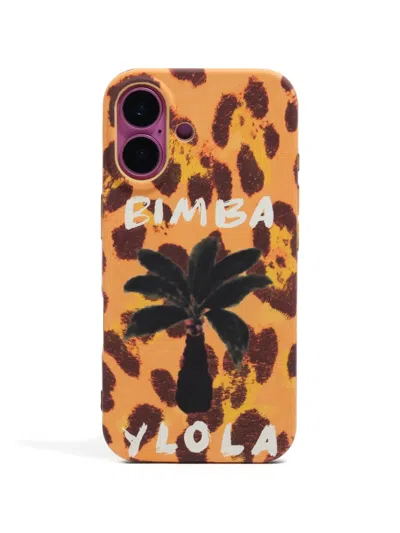 Bimba Y Lola Iphone 16 Animal-print Phone Case In Brown