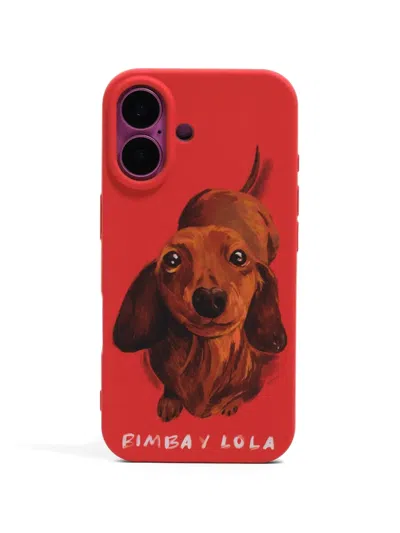 Bimba Y Lola Iphone 16 Dog-graphic Phone Case In Red