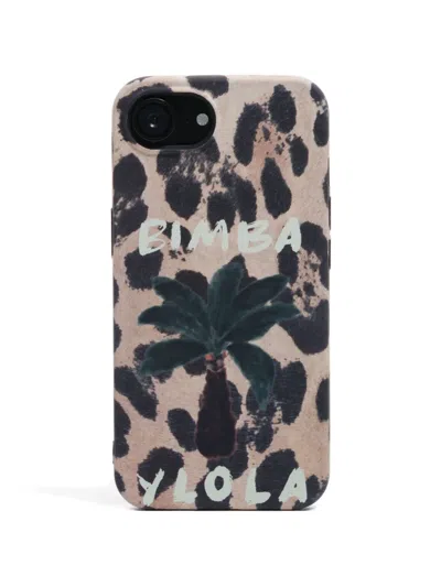 Bimba Y Lola Iphone 16 E Animal-print Phone Case In Brown