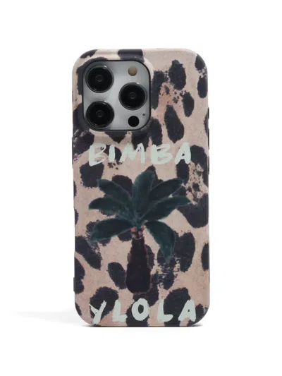 Bimba Y Lola Iphone 16 Pro Animal-print Phone Case In Gray