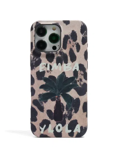 Bimba Y Lola Iphone 16 Pro Max Animal-print Phone Case In Brown