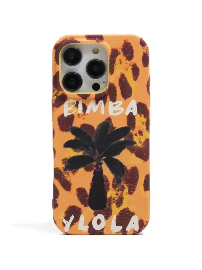 Bimba Y Lola Iphone 16 Pro Palm Tree-print Phone Case In Brown