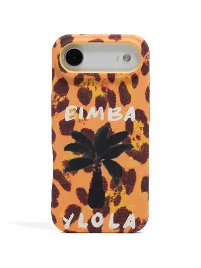Bimba Y Lola Iphone 17 Air Animal-print Phone Case In Orange