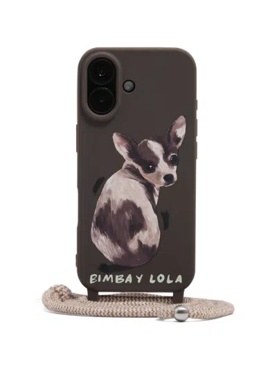 Bimba Y Lola Iphone 17 ドッグプリント ケース In Brown