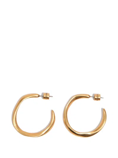 Bimba Y Lola Irregular Hoop Earrings In Gold