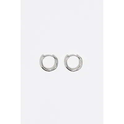 Bimba Y Lola Irregular Hoop Earrings In Metallic