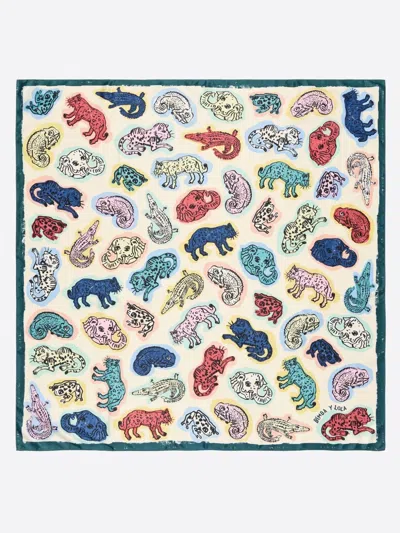 Bimba Y Lola Jungle-print Scarf In Neutrals