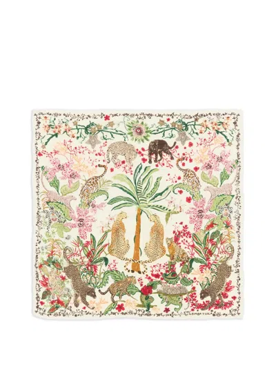 Bimba Y Lola Jungle-print Scarf In Neutral