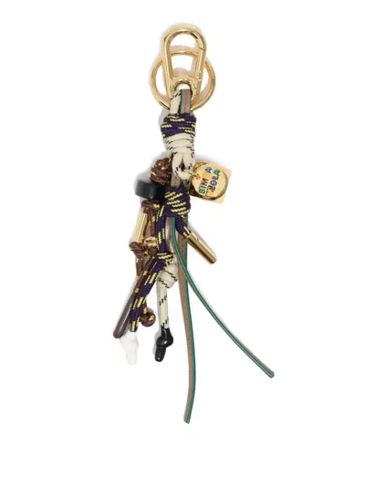 Bimba Y Lola Knotted-detail Keyring In Brown