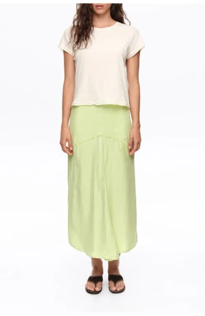 Bimba Y Lola Lace A-line Midi Skirt In Lime