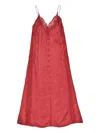 Bimba Y Lola Cerise Lace Strappy Dress In Red