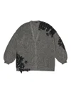 Bimba Y Lola Lace-detail Cardigan In Gray