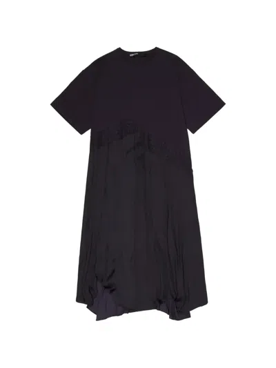 Bimba Y Lola Lace-detail Midi Dress In Black