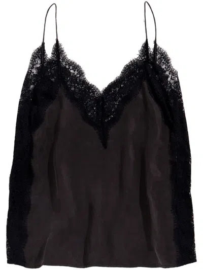 Bimba Y Lola Lace-detail Top In Black