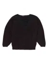 Bimba Y Lola Lace-insert Sweater In Burgundy
